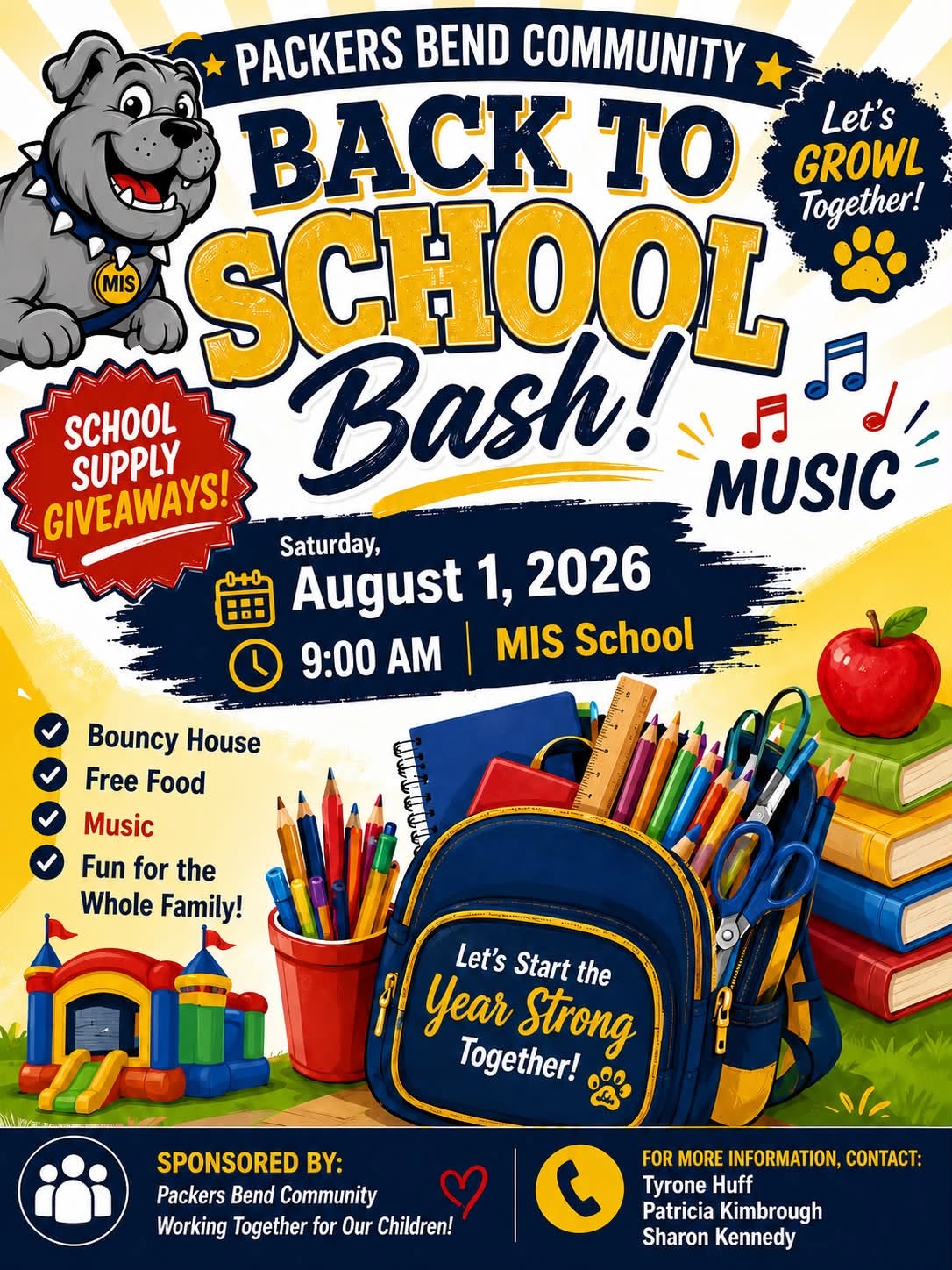 Packers Bend Community Presents Back to School Bash
